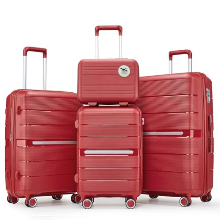 Expandable Hard Shell Luggage Set - Set di Valigie Espandibili 4 Pezzi,