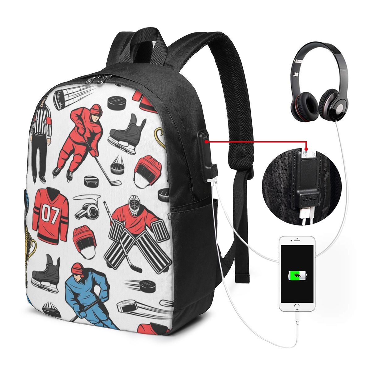 Travel Bags - Zaino per giocatori di hockey su