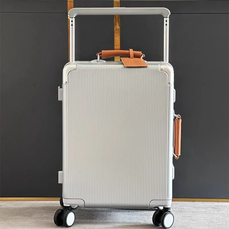 Aluminum Frame Carry On Luggage - Valigia da viaggio con maniglia larga,