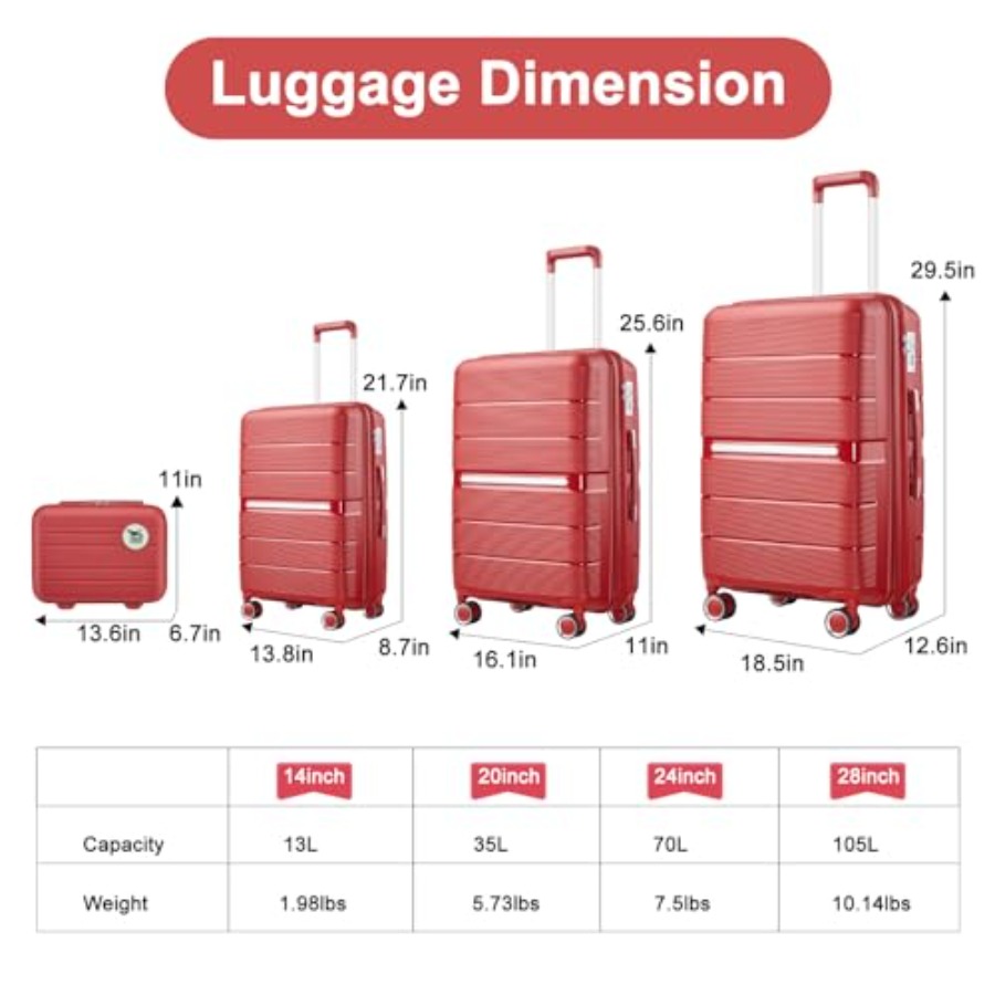Set di Valigie Espandibili 4 P - Expandable Hard Shell Luggage Set recensione e prezzo